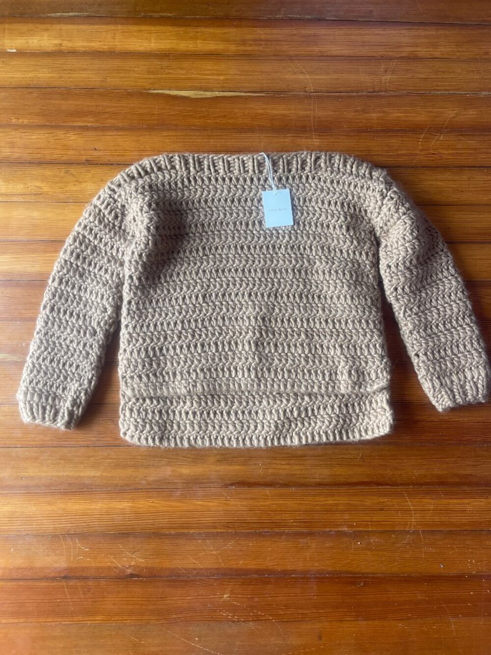 ATELIER DELPHINE  Elmira Handmade Wool Sweater in Camel S - Picture 7 of 7